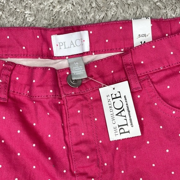 Place Girls Pink Polkadot Shorts Size 14 - Picture 4 of 6